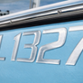 Brushed Chrome Boat Registration Numbers and Letters Sport Series Domed Finish Custom