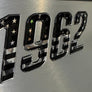 3D raised chrome boat numbers