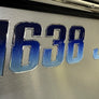 Boat Registration Decals | Domed Boat Registration Numbers | Sleek Blue Shade 16 PCS