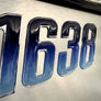 Boat Registration Decals | Domed Boat Registration Numbers | Sleek Blue Shade 16 PCS
