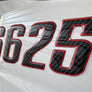 Boat Registration Stickers - Domed Carbon Fiber Numbers with Red Trim Custom