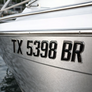 Boat Registration Number Stickers / Sleek Series Boat & Jet Ski Registration Numbers Domed Number Domed Lettering