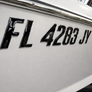 Boat Registration Number Stickers / Sleek Series Boat & Jet Ski Registration Numbers Domed Number Domed Lettering