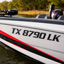 Sport Series Black Center Chrome Outline | Boat License Number Decals β 3 Inch Raised 3D Boat Registration Numbers for Boats & Jet Skis | Marine-Grade Waterproof Custom Boat Numbers