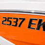 Sport Series Black Center Chrome Outline | Boat License Number Decals β 3 Inch Raised 3D Boat Registration Numbers for Boats & Jet Skis | Marine-Grade Waterproof Custom Boat Numbers