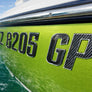 Carbon Fiber with Chrome Trim – Domed Boat Registration Numbers