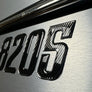 Carbon Fiber with Chrome Trim – Domed Boat Registration Numbers Custom