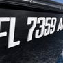 Boat & Jet Ski Registration Numbers – Raised Marine-Grade Emblem | White Emblem Sleek Custom