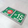 3" x 3" Yearly Vessel Validation Decals Twin Frame Flat Chrome