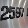 Modern Matt Black Emblem For Boats & Jet Ski Registration Numbers 16 PCS