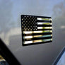 USA Flag Monochrome Raised Clear Domed Lens Decal Set (Left & Right) 3.75"x 2"