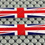 England Union Jack Flag Raised Clear Domed Lens Decal Set 4" x 0.5"