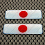 Japan 日本 Flag Clear Lens Raised Decal Set