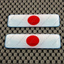 Japan 日本 Flag Clear Lens Raised Decal Set