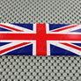 England UK Union Jack Flag Raised Clear Domed Lens Decal 4" x 2"