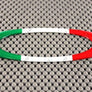 Italy Flag Raised Clear Domed Lens Decal Oval 4.95"x 1.75"