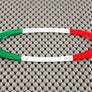 Italy Flag Raised Clear Domed Lens Decal Oval 4.95"x 1.75"