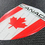 Canada Flag Raised Clear Domed Lens Decal 4.39"x 3.29"