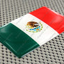 Mexico Estados Unidos Mexicanos Flag Raised Clear Domed Lens Decal
