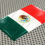 Mexico Estados Unidos Mexicanos Flag Raised Clear Domed Lens Decal