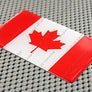 Canada Flag Raised Clear Domed Lens Decal 4"x 2.5"