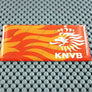 Netherlands Holland Knvb Football Soccer Flag Raised Clear Domed Lens Decal