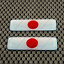 Japan 日本 Flag Clear Lens Raised Decal Set