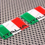 Italy Italia Flag Raised Clear Domed Lens Decal Mini Set 2"x 1.25"
