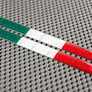 Italy Flag Raised Clear Domed Lens Decal Mini Set 3.5"x 0.35"