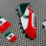 Mexico World Cup Soccer Shoe Raised Clear Domed Lens Decals (4 piece Set)