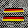 Germany Flag Raised Clear Domed Lens Decal Set 2.3"x 0.73"