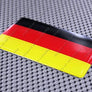 Germany Flag Raised Clear Domed Lens Decal 4"x 2.5"