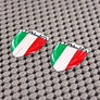 Italy Italia Flag Raised Clear Domed Lens Decal Mini Set 1.08"x 0.8"