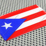 Puerto Rico Flag Raised Clear Domed Lens Decal