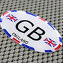 England Great Britain Raised Clear Domed Lens Decal Oval 3" x 1.75"
