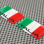 Italy Italia Flag Raised Clear Domed Lens Decal Mini Set 2"x 1.25"