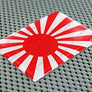 Japan Rising Sun Flag Raised Clear Domed Lens Decal 旭日旗