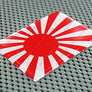 Japan Rising Sun Flag Raised Clear Domed Lens Decal 旭日旗