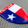 Texas Flag Raised Clear Domed Lens Decal