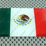 Mexico Estados Unidos Mexicanos Flag Raised Clear Domed Lens Decal