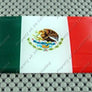 Mexico Estados Unidos Mexicanos Flag Raised Clear Domed Lens Decal