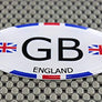 England Great Britain Raised Clear Domed Lens Decal Oval 3" x 1.75"