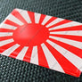 Japan Rising Sun Flag Raised Clear Domed Lens Decal 旭日旗