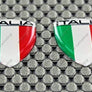 Italy Italia Flag Raised Clear Domed Lens Decal Mini Set 1.08"x 0.8"