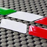 Italy Flag Raised Clear Domed Lens Slanted Decal Set ( Left & Right) 3"x 0.5"