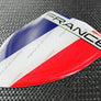 France Flag Raised Clear Domed Lens Decal 3.13"x 4.33"