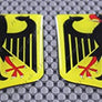Germany Flag Crest Raised Clear Domed Lens Decal 2"x 2.36"