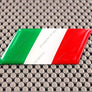 Italy Flag Raised Clear Domed Lens Decal 3"x 1.5"