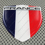 France Flag Raised Clear Domed Lens Decal 3.13"x 4.33"