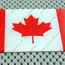 Canada Flag Raised Clear Domed Lens Decal 4"x 2.5"